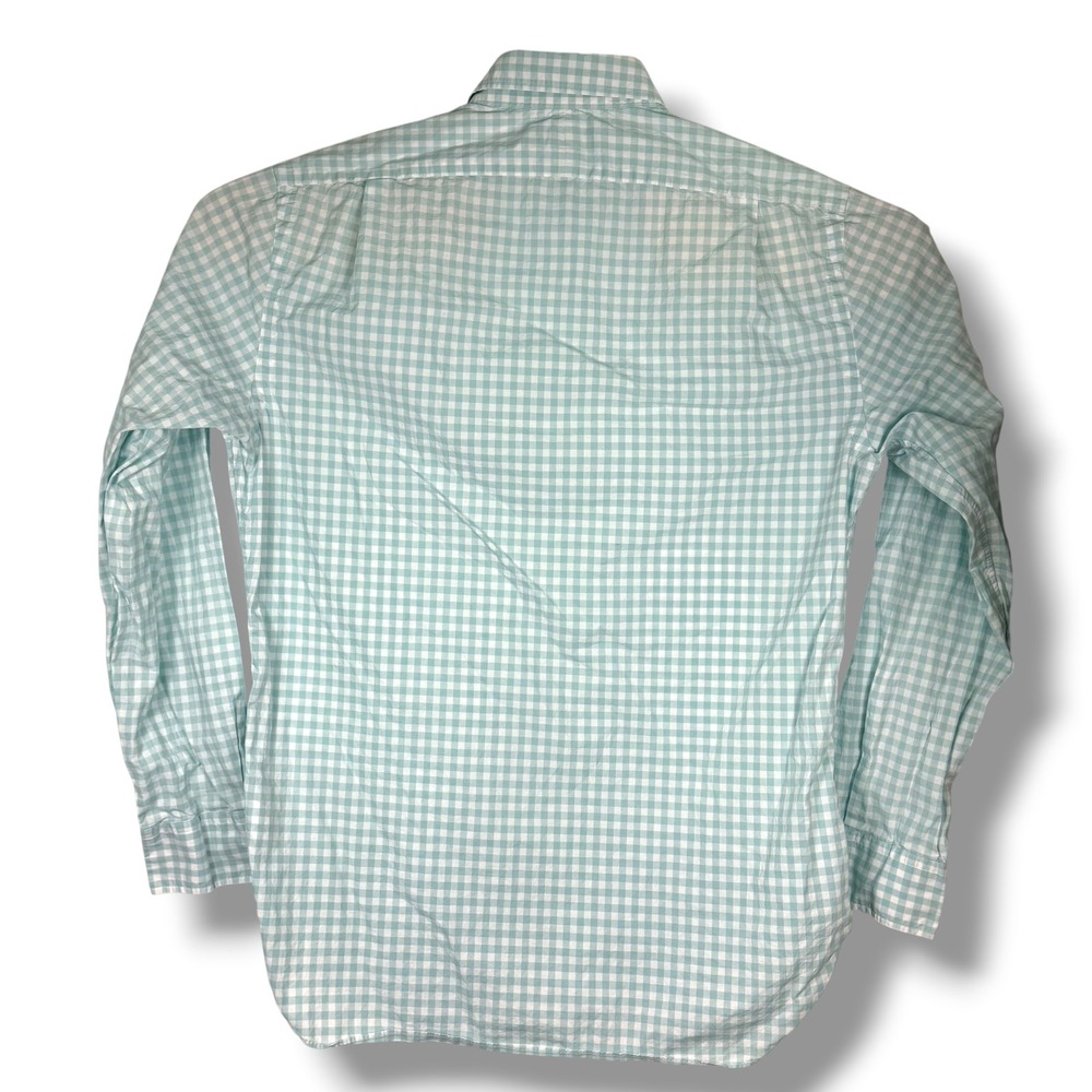 Polo Ralph Lauren Button Down Mens Large Green Gingham Check Cotton Stretch Pony - Picture 3 of 9